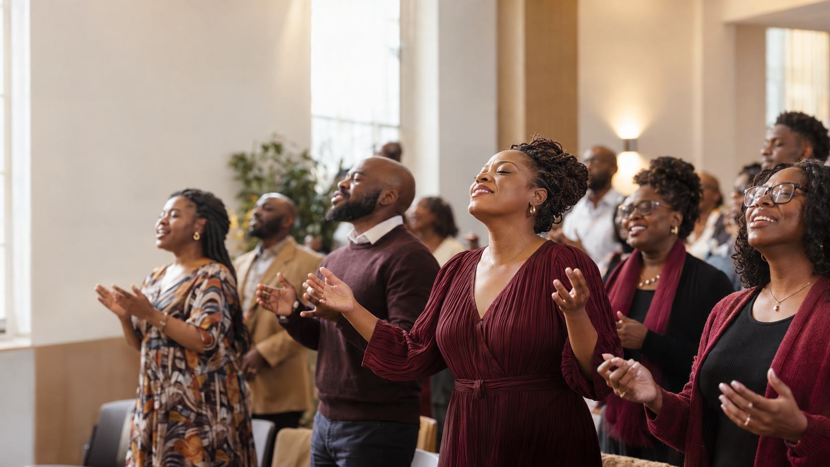 Illustrative Black British worship community